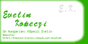 evelin kopeczi business card